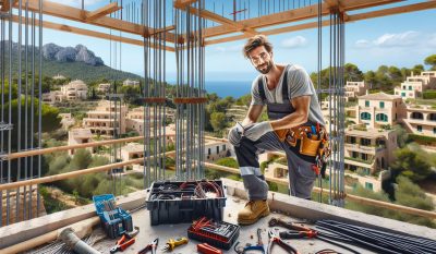 Handwerker auf Mallorca auf einer Baustelle